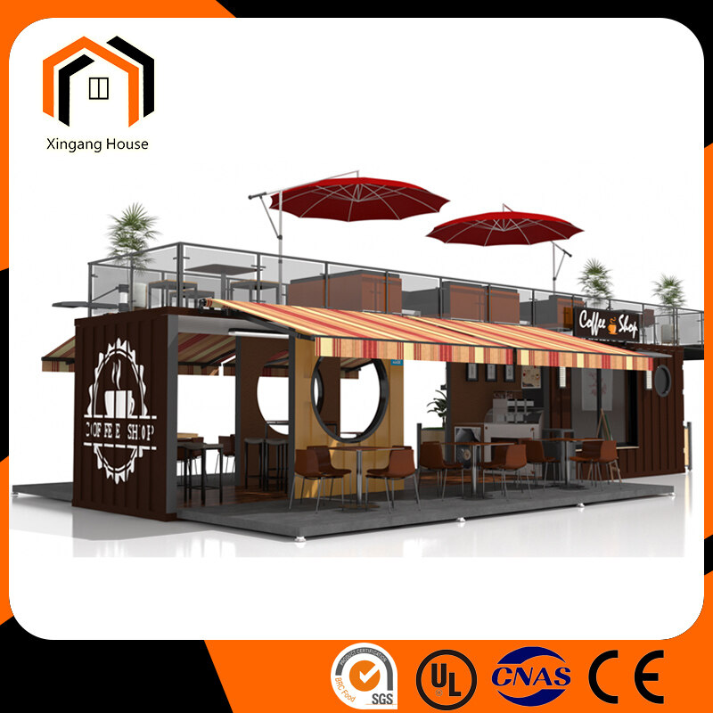 Luxury container coffee shop prefabricated house 40ft shipping container