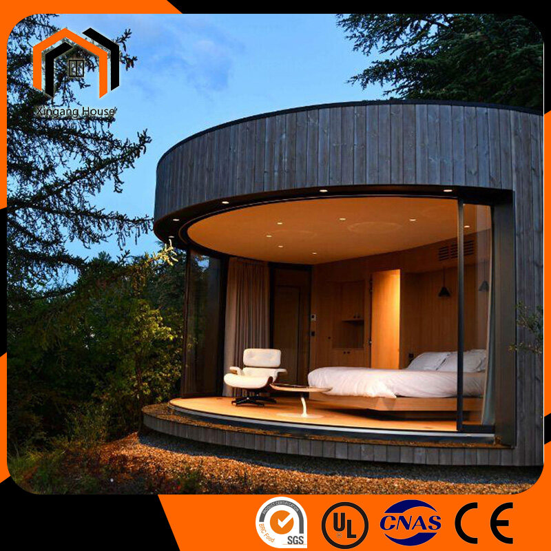 one bedroom steel structure prefab houses modern villa round house