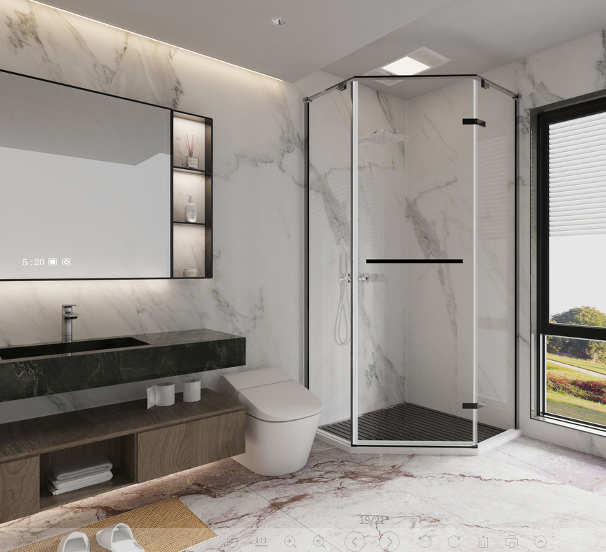 Bathroom dry and wet separation layout