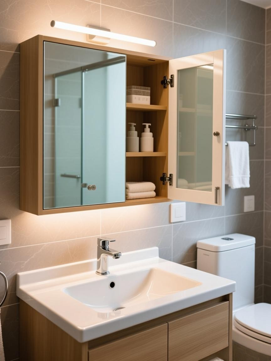 Bathroom cabinet with storage cabinet