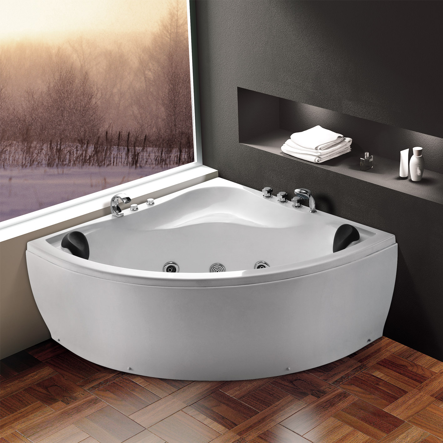 Electric Heater Bathtub with Water Warming System