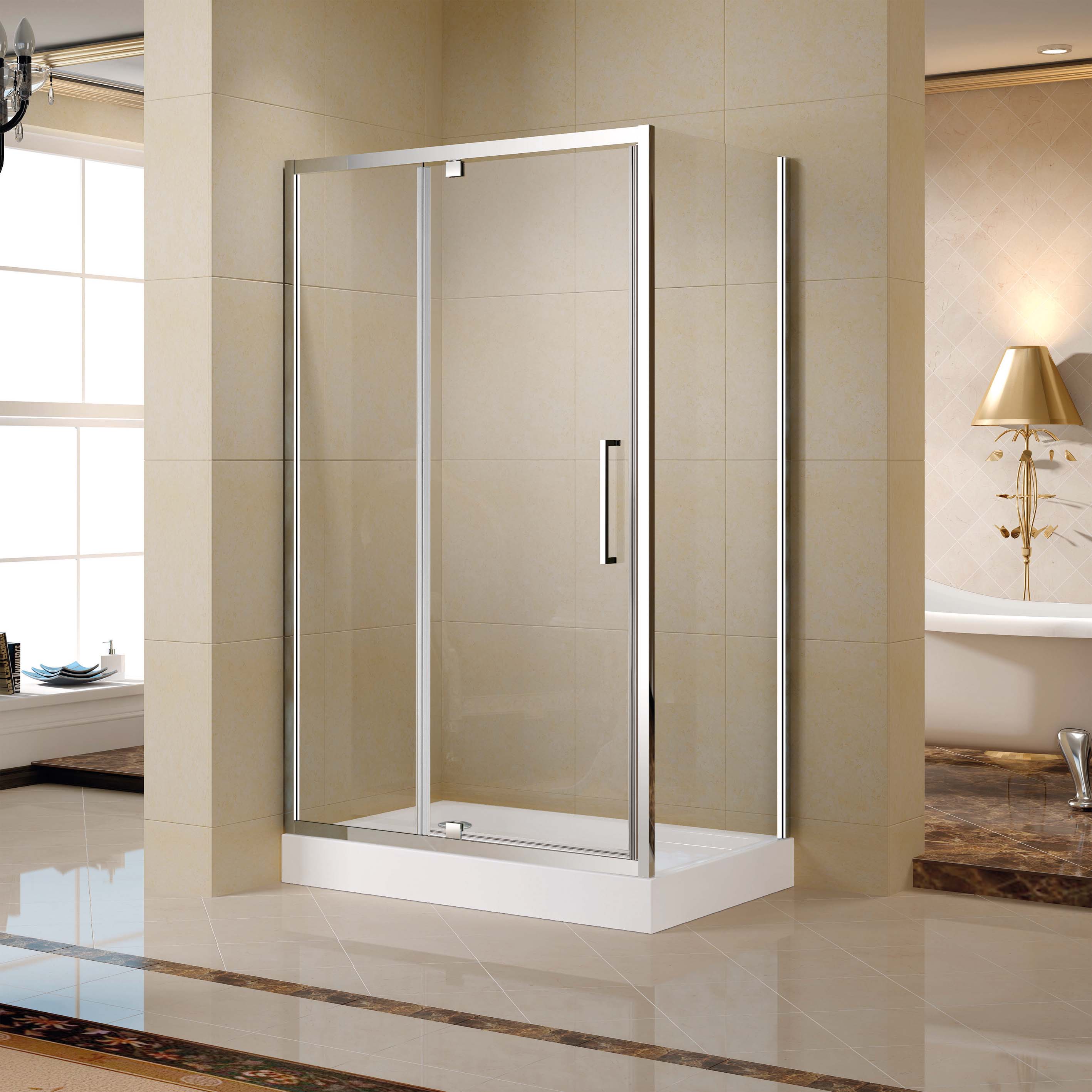 Aluminum Tempered Glass Shower Room with 1 Swing Door