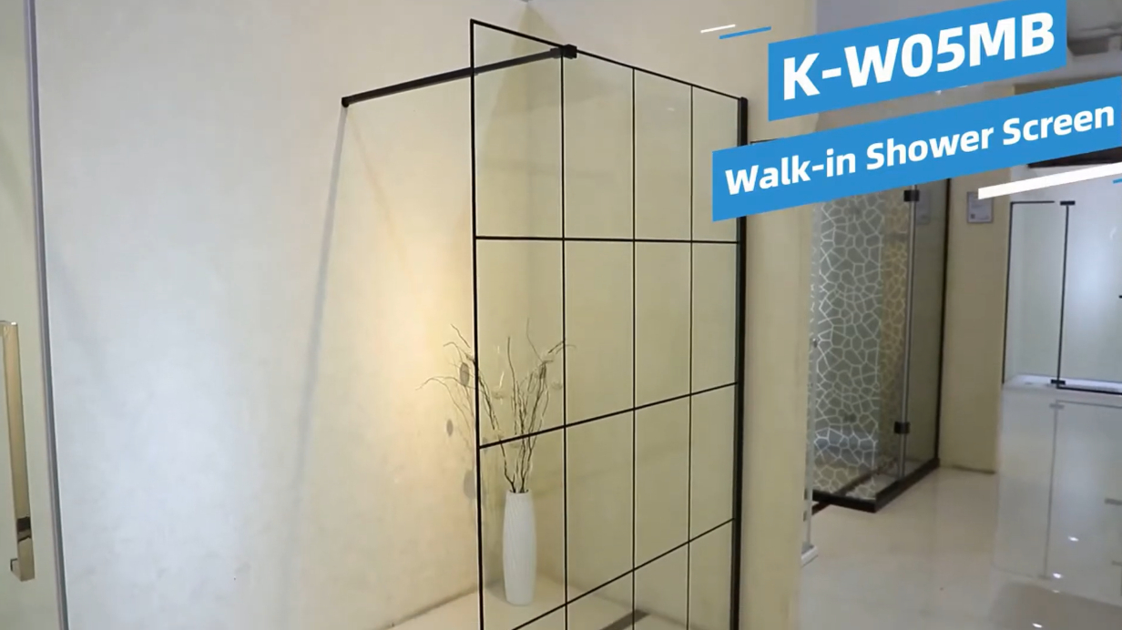 K-W05MB Windowpane Walk-in Shower Screen