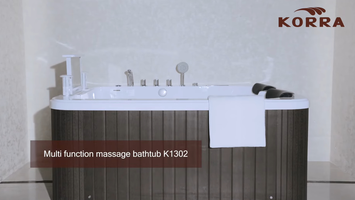 K1302 Freestanding Big Jacuzzi Massage Bathtub 