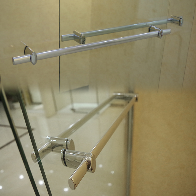 Aluminum Tempered Bypass Shower Door Bathroom with double Sliding Doors
