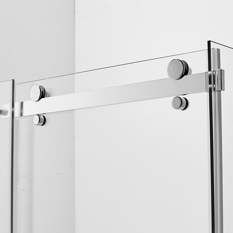 Frameless Glass Shower Enclosure with Door and Panel