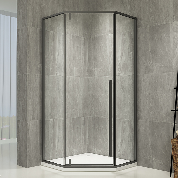 Neo-angle Tempered Glass Shower Cabin with 1 Hinge Door