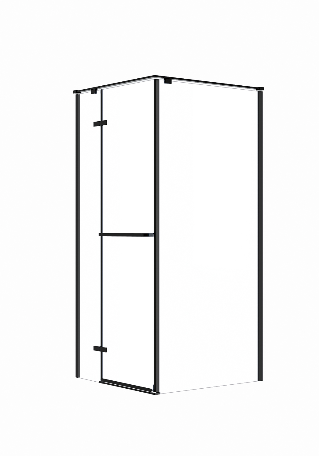 Aluminum Tempered Glass Shower Enclosure with Swinging Door