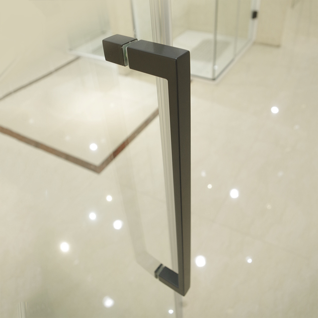Neo-angle Semi-Framed Stainless Steel Shower Enclosure with 1 Pivot Door