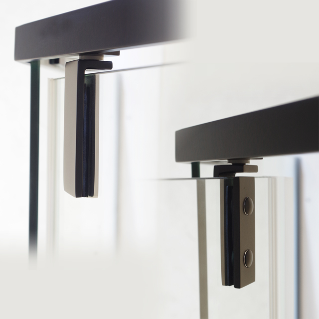 Neo-angle Semi-Framed Stainless Steel Shower Enclosure with 1 Pivot Door