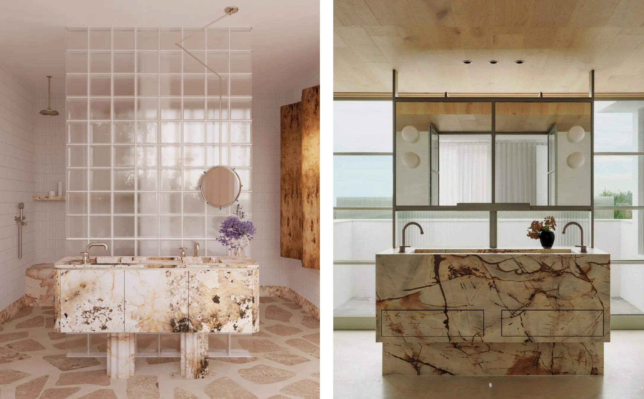 Suite Scale Natural Patterning bathroom design