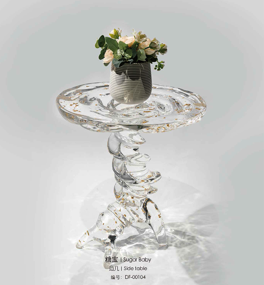 Mobilier de luxe en cristal | Grandes tables transparentes en acrylique