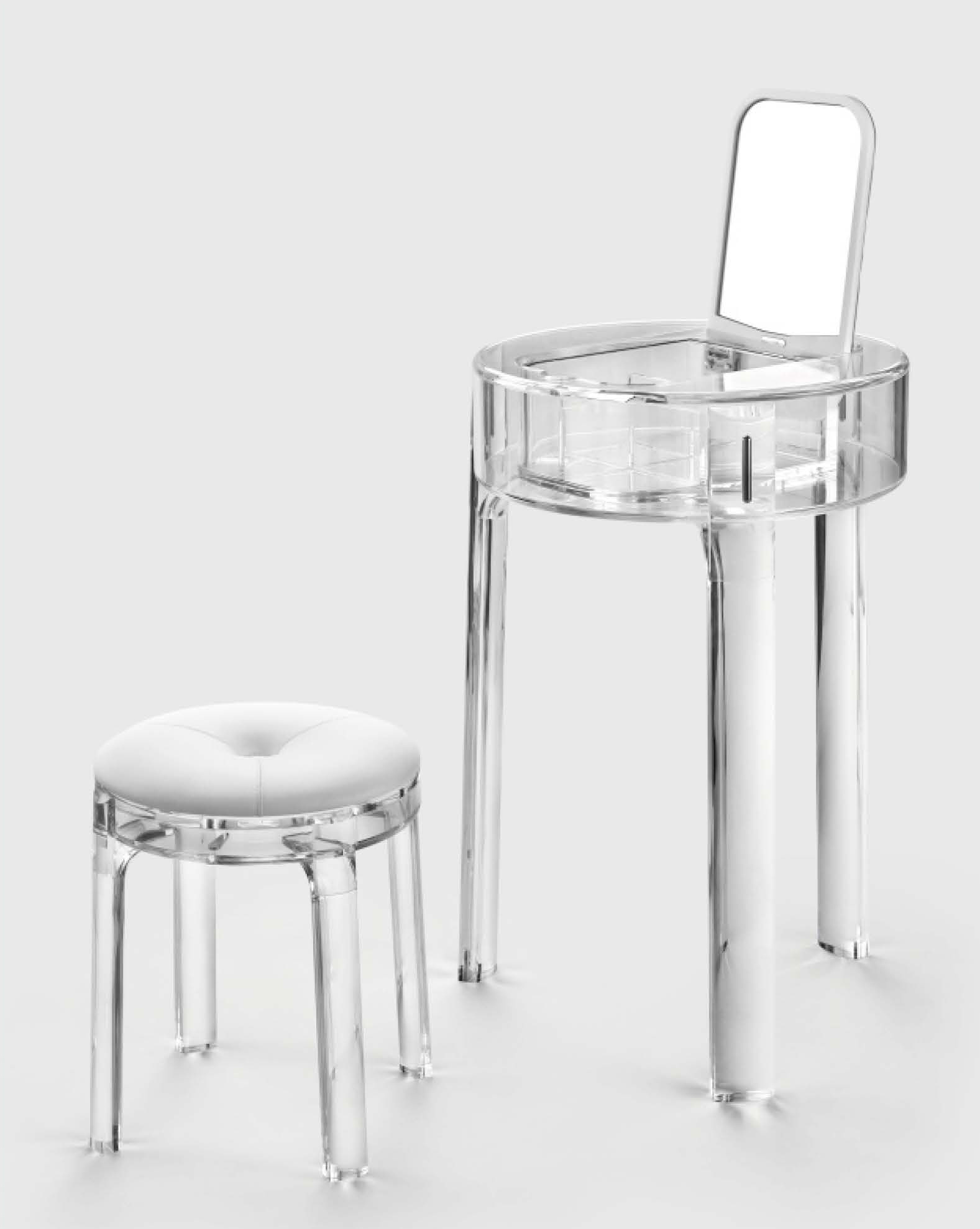 Mobilier de luxe en cristal | Grandes tables transparentes en acrylique