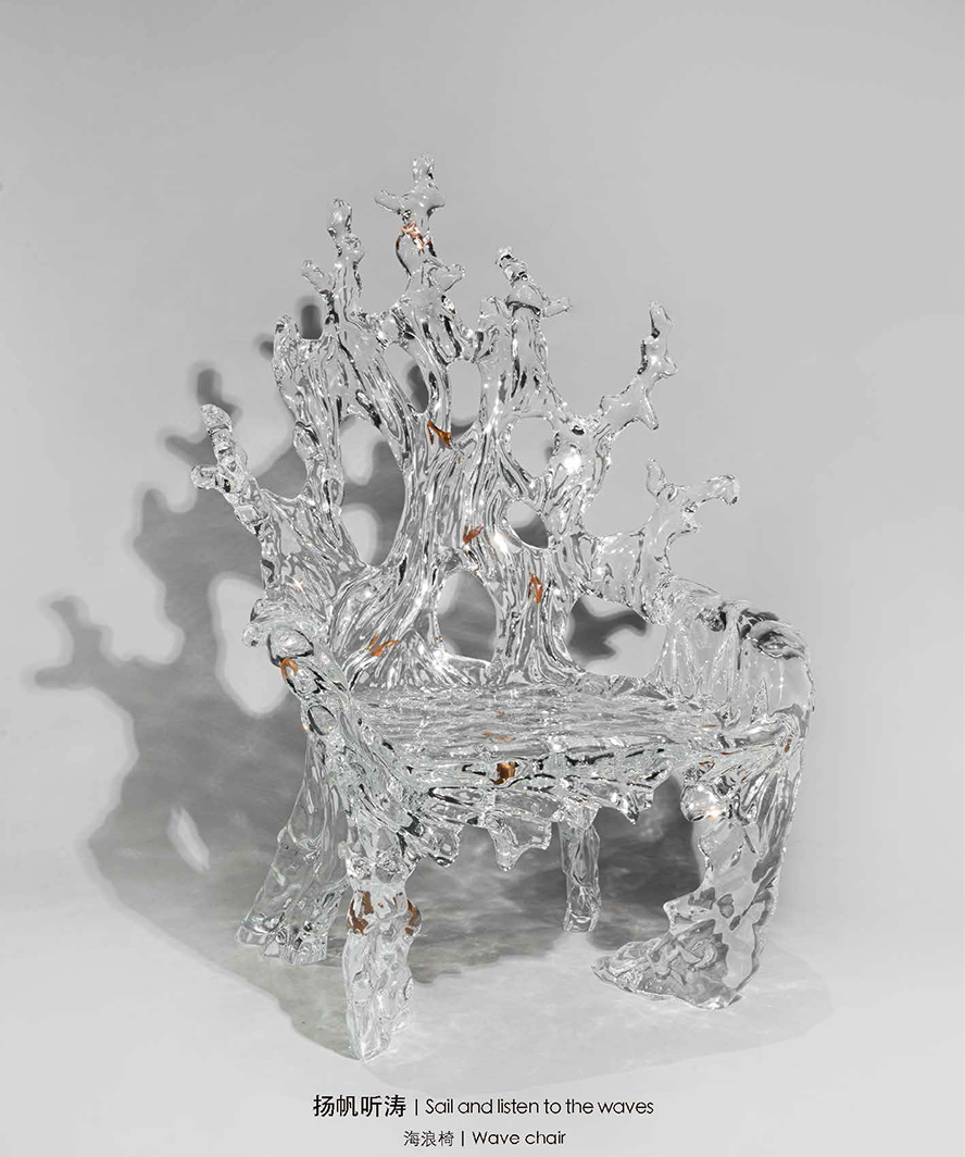 meubles extravagants chaise et table en cristal acrylique