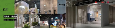 ISH exhibition booth constructed with transparent biodegradable non-woven fabric