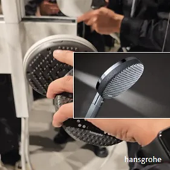 Hansgrohe showers share many common features: clean, smooth lines