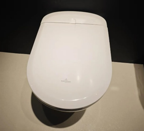 Villeroy & Boch’s smart toilet surfaces cleverly integrate the “n” from their brand symbol