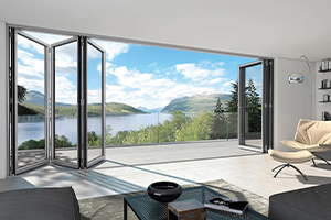 How folding door with screen can be open at 90 degree?