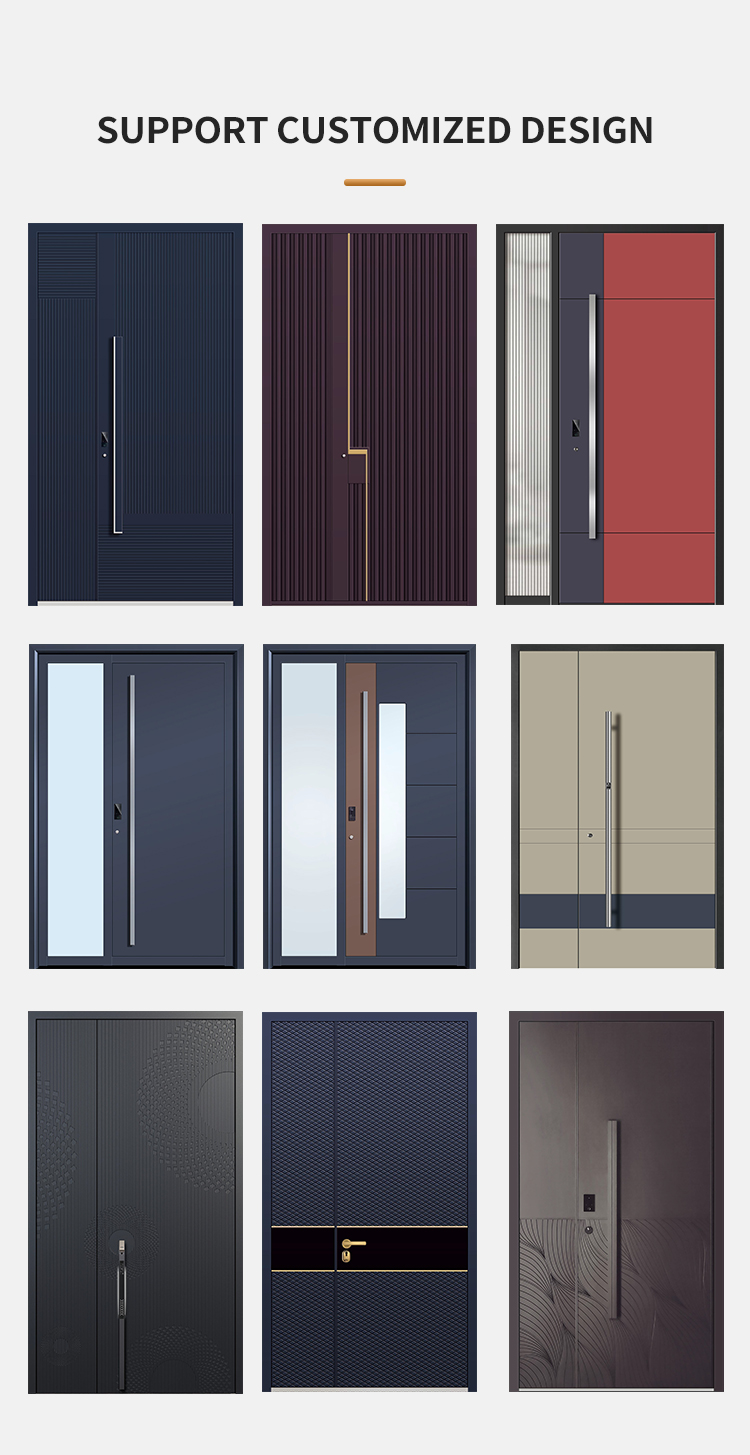 custom aluminum front entry door designs