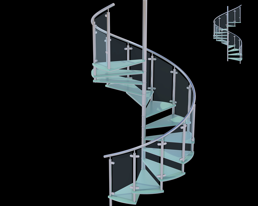 Spiral Stair | Helix Railing | Integral structure