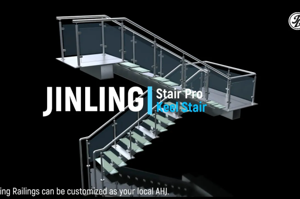 Integral staircase with stainless steel keel structure | Jinling Stair Pro