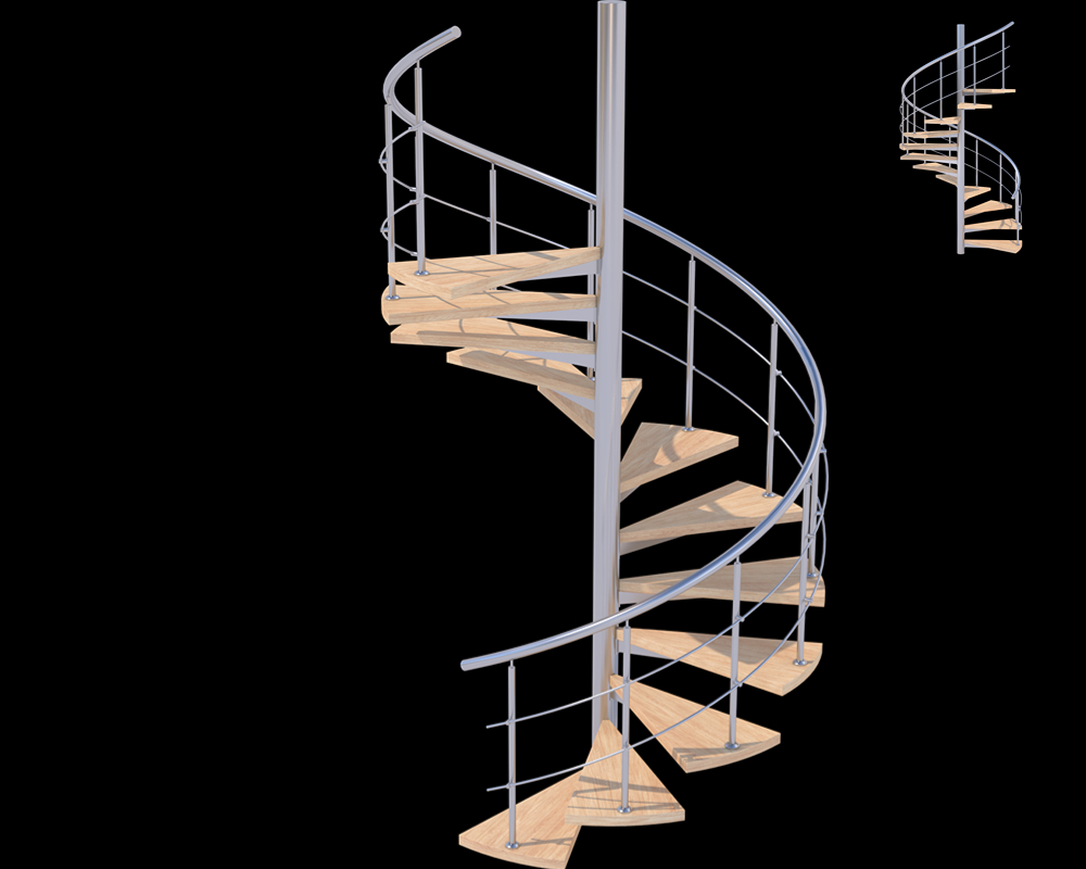 Spiral Stair | Helix Railing | Integral structure