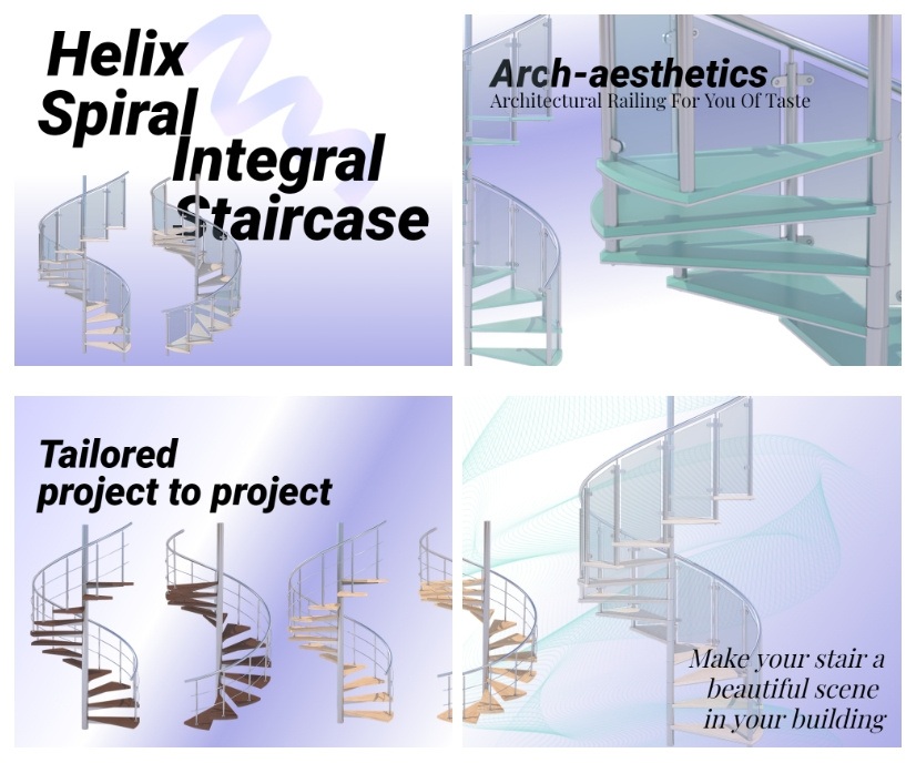 Jinlling Integral Stainless Steel Spiral Stair