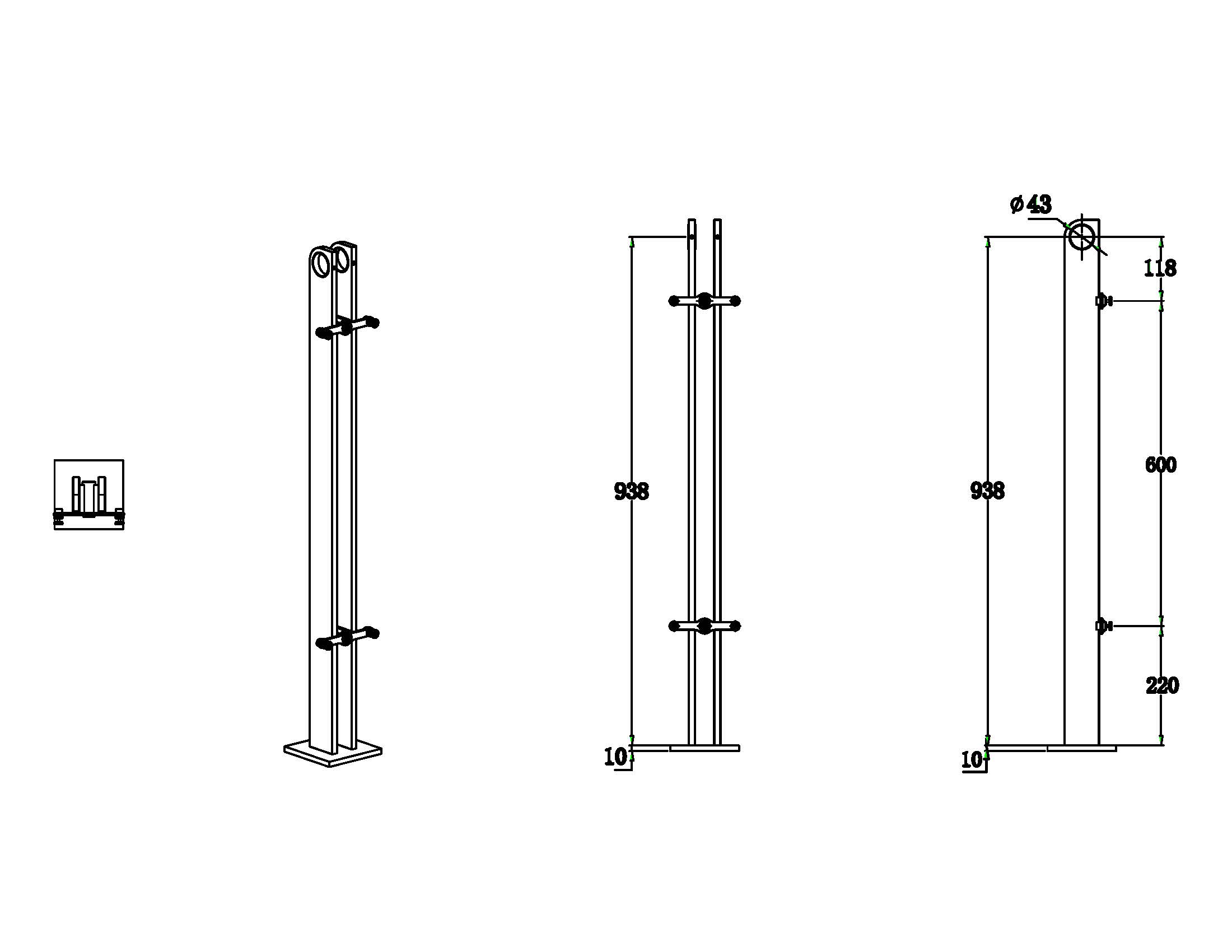 spigot glass balustrade