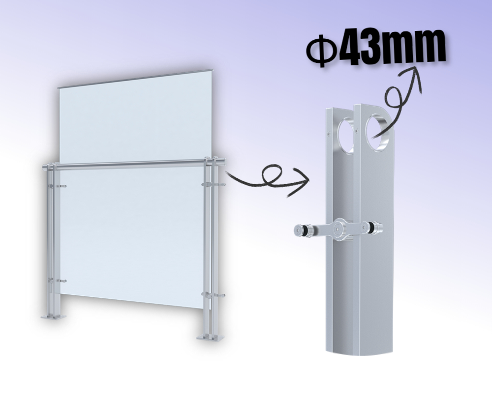 point supported glass railing