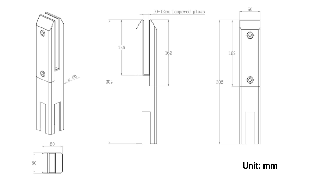 stainless steel curved stair handrail