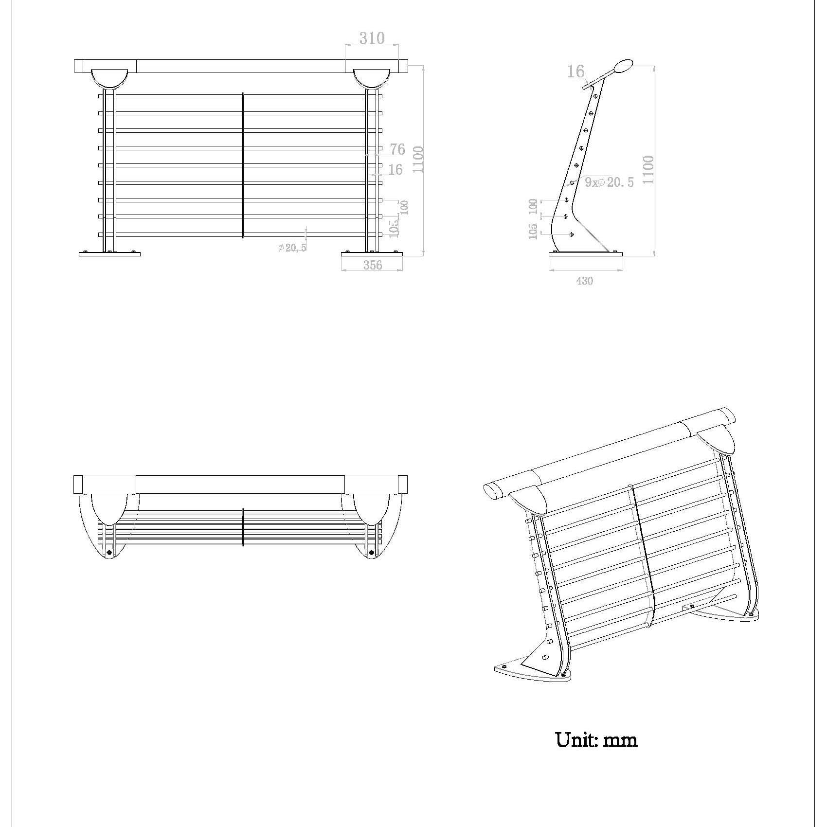 modern outdoor stair railing