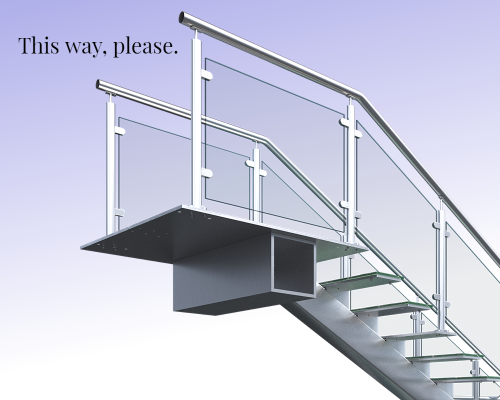 stainless steel stair