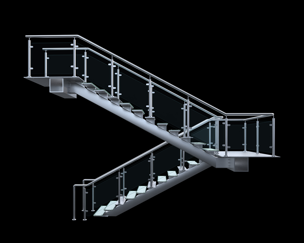 Keel Stair | Glass Railing | Integral Structure