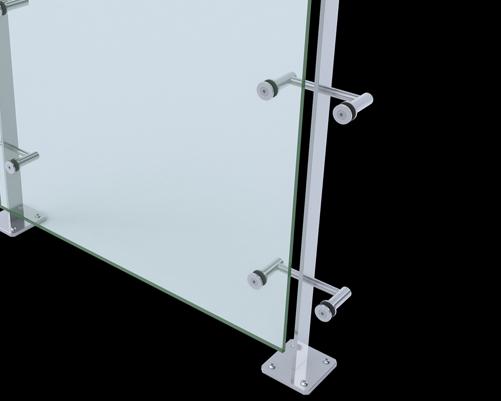 Glass Railing | Plate Baluster | Base Plate