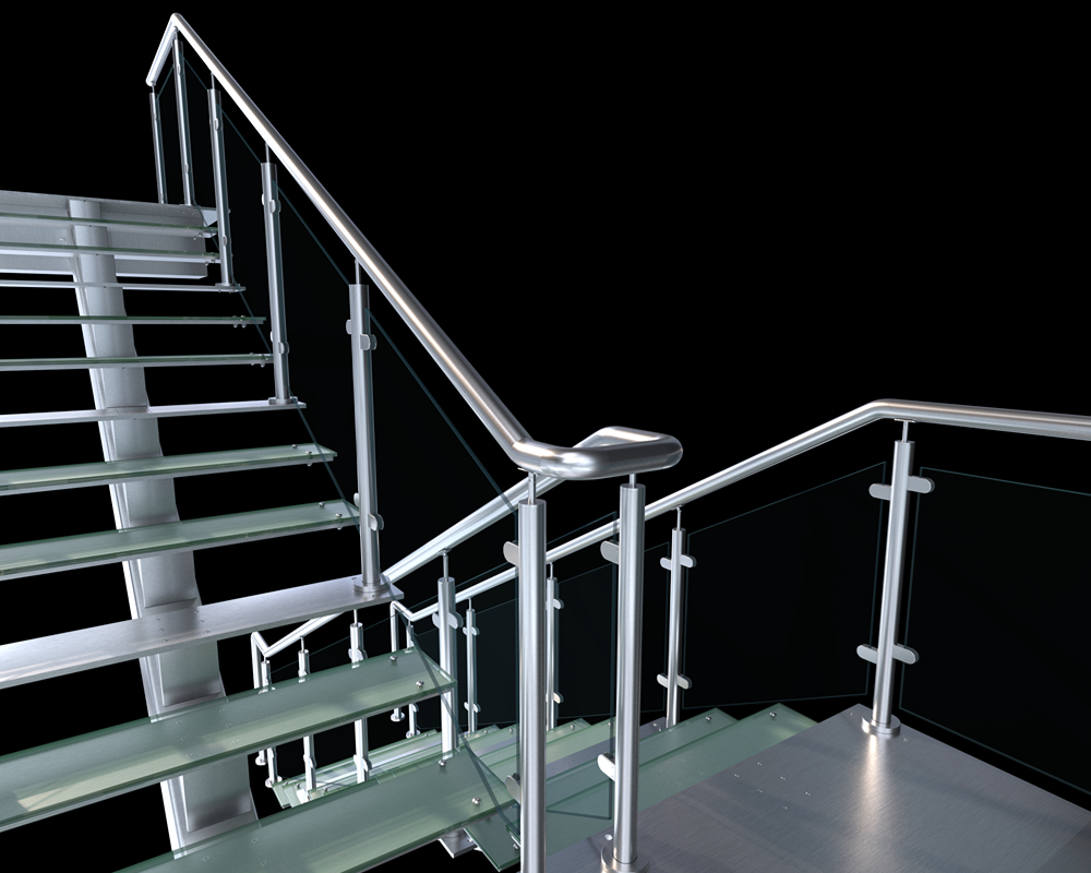 Keel Stair | Glass Railing | Integral Structure