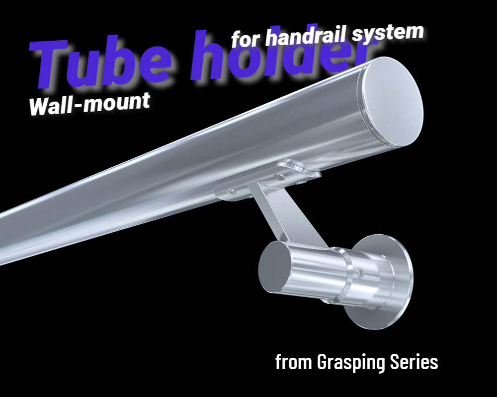 Round wall bracket | Tube holder | Handrail project