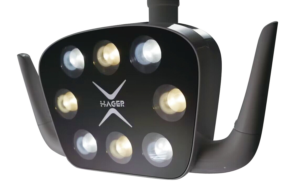 8-LED Square Dual‑Color Dental Shadowless Lamp