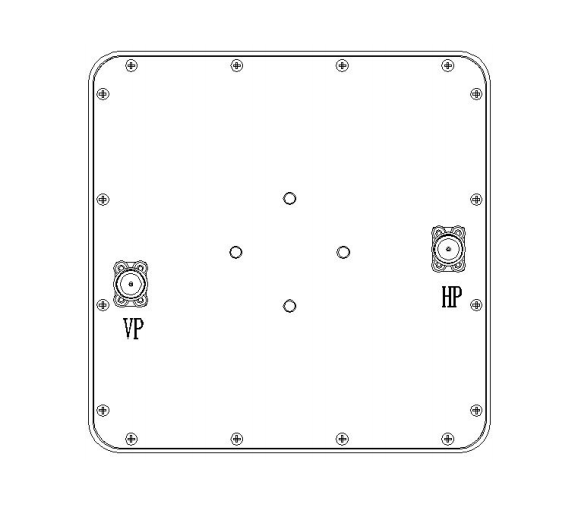 5.8GHz 2x2 MIMO 垂直和水平极化 19 度平板定向 WIFI 天线