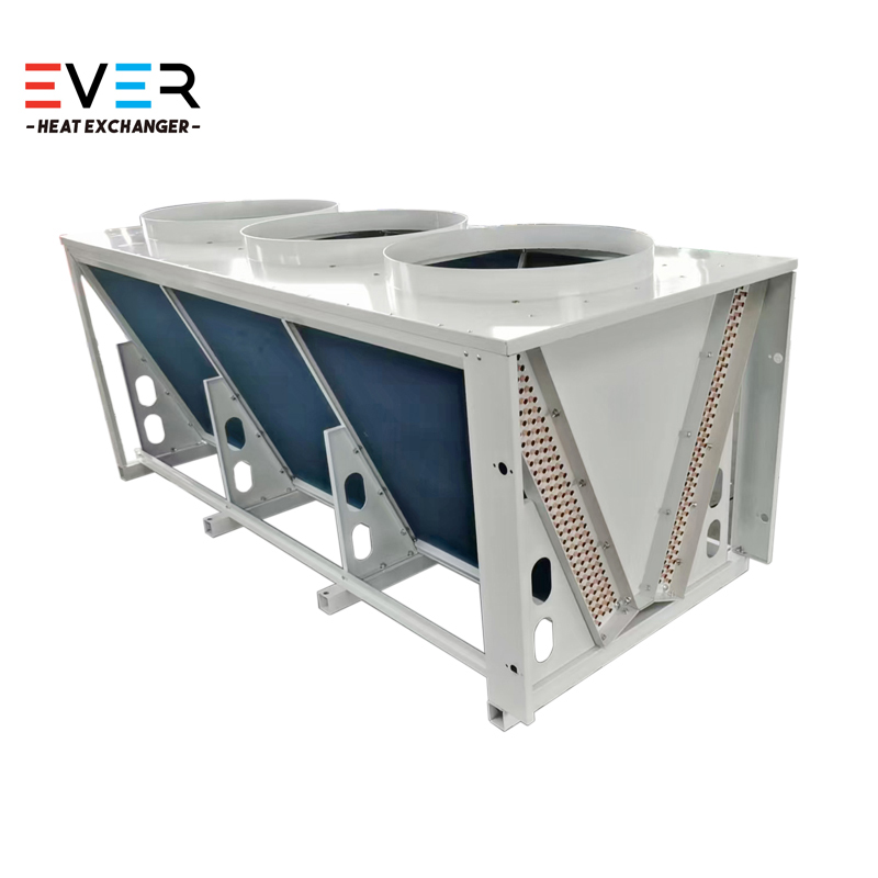 Finned coil condenser for multi-zone air conditioning units