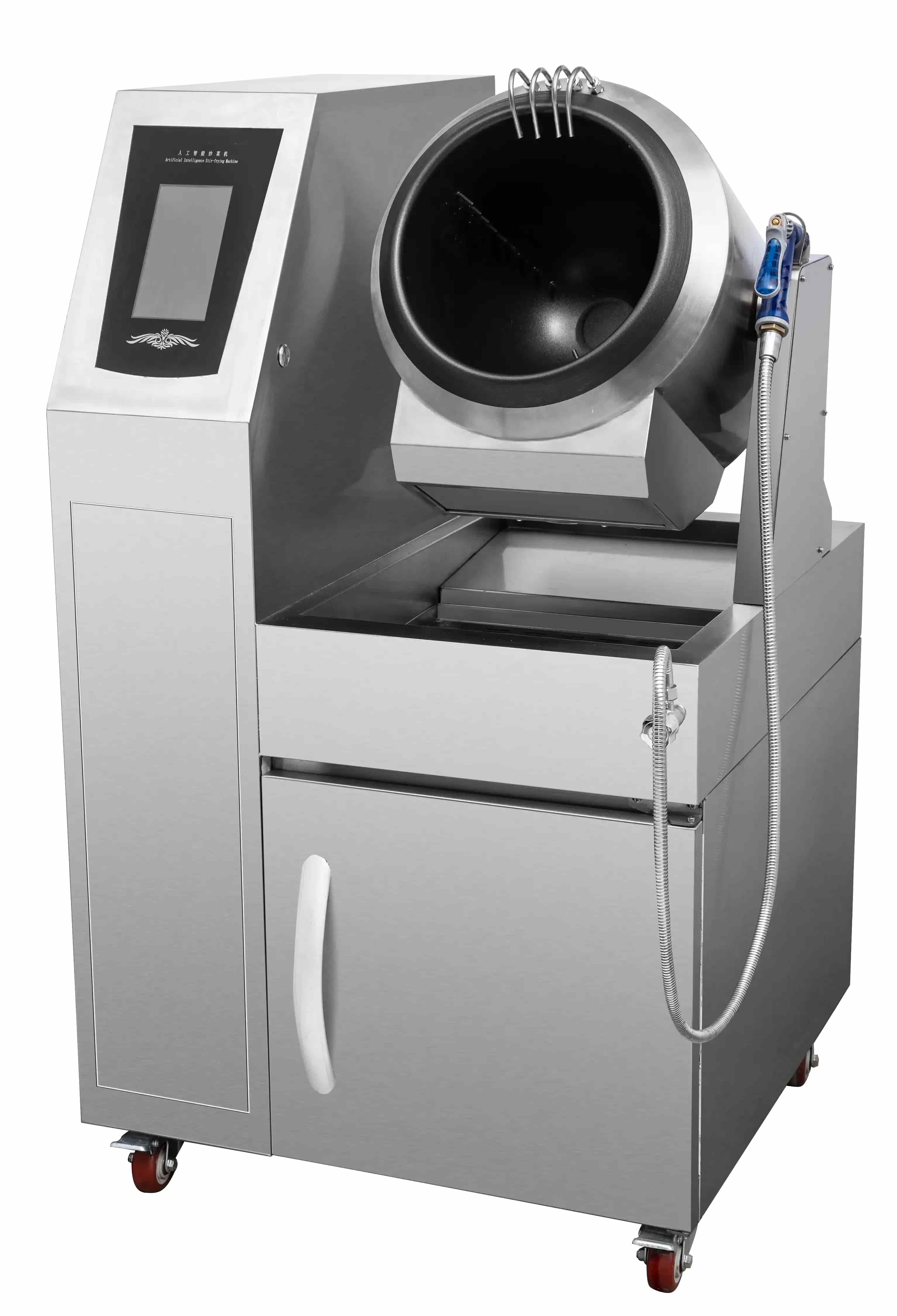 Floor-standing 360 smart battery Magnetic stir-frying machine (touch Screen + spray material) MH-GQ36