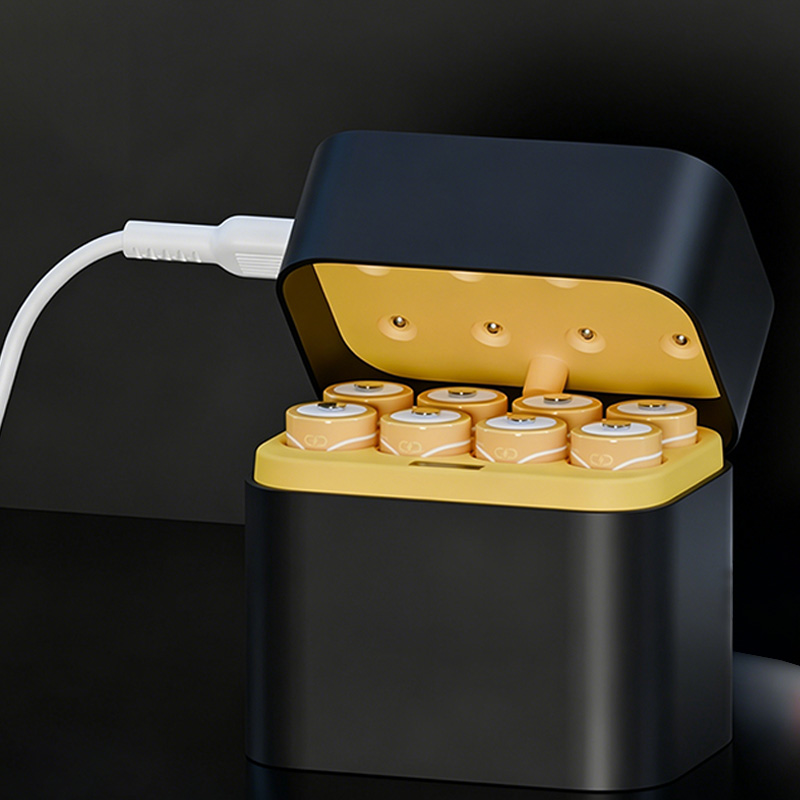 M7036 8slots AA Charger USB type-C charging