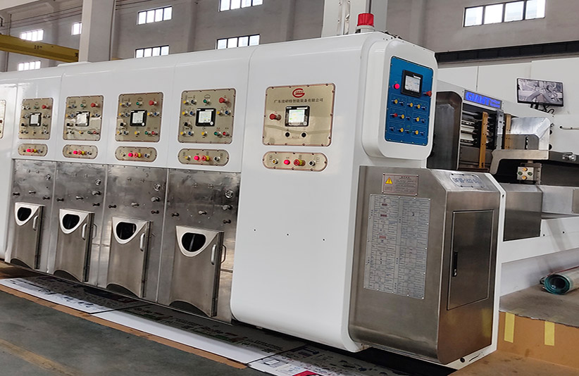Fully Automatic Flexo 4 Colors Printer Slotter Die Cutter Machine -GMVP-1628