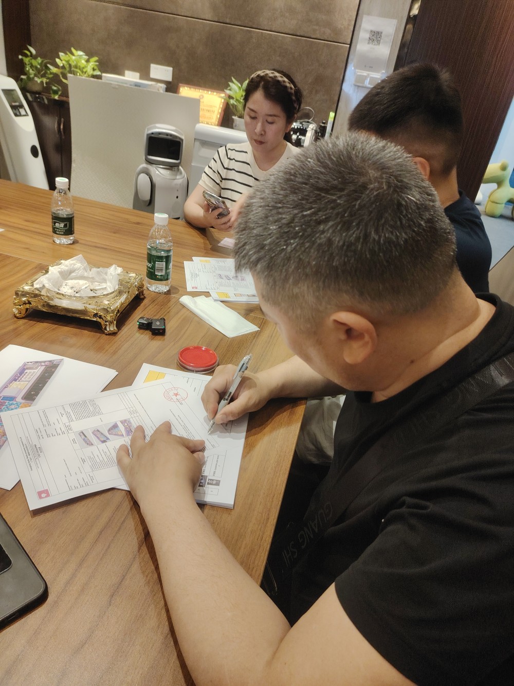 Signing the contract