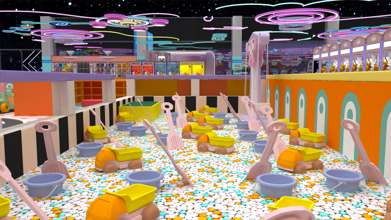Simulated sand pit