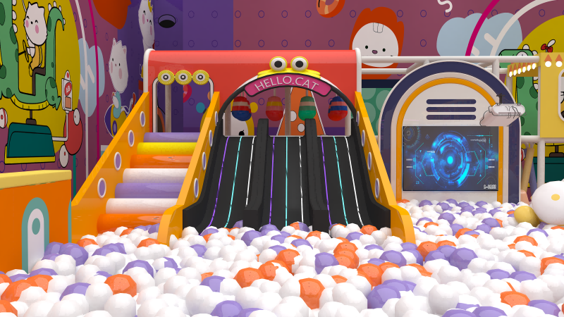 Slide and ball pit
