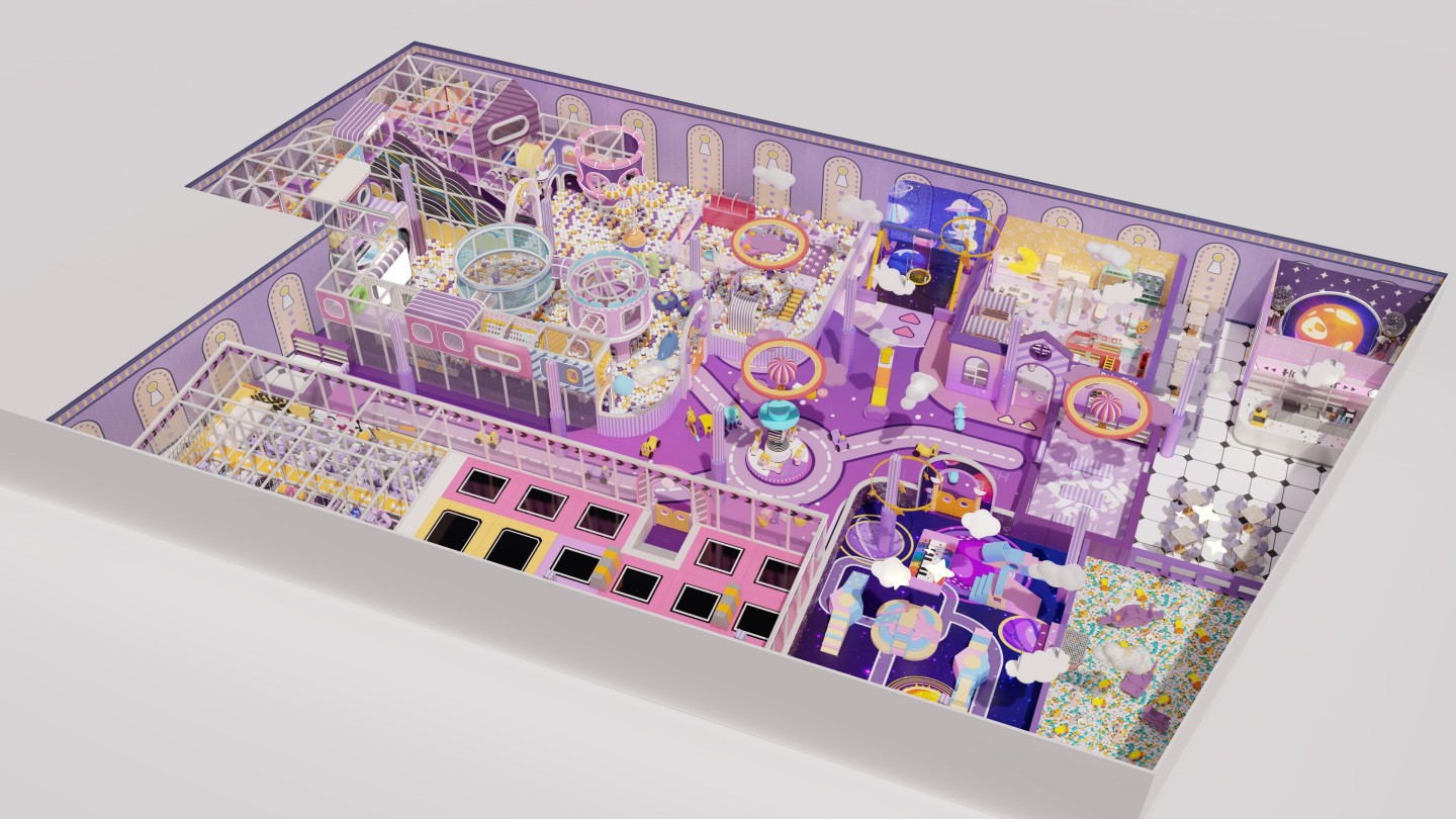 800㎡ Dreamy Purple Starry Indoor Playground in Syria