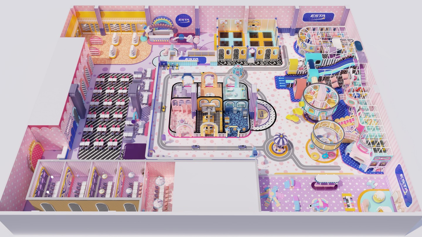 1000㎡ Pastel Dream Indoor Playground in the UK