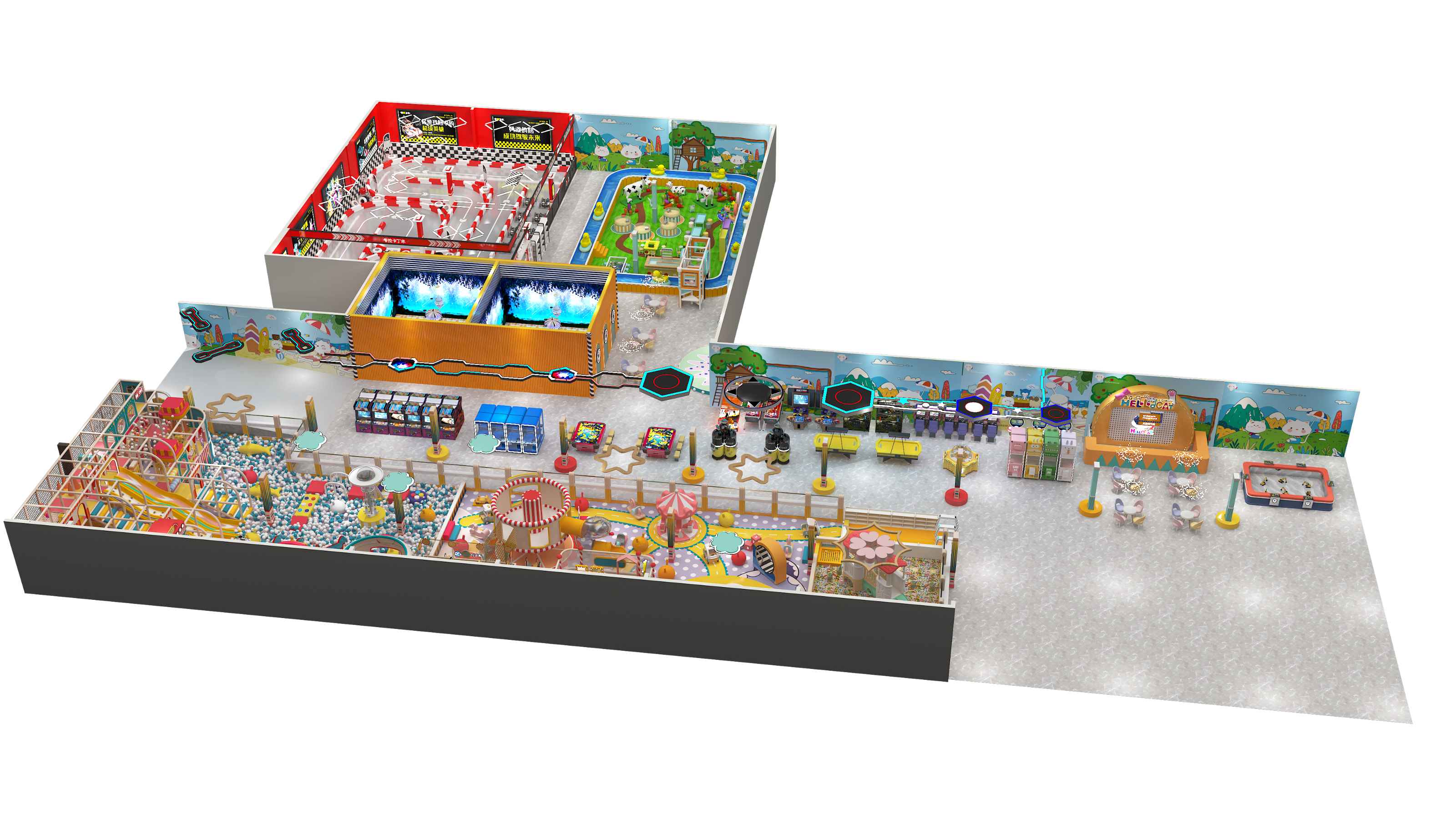 Indoor children's playground equipment that brings novel experiences