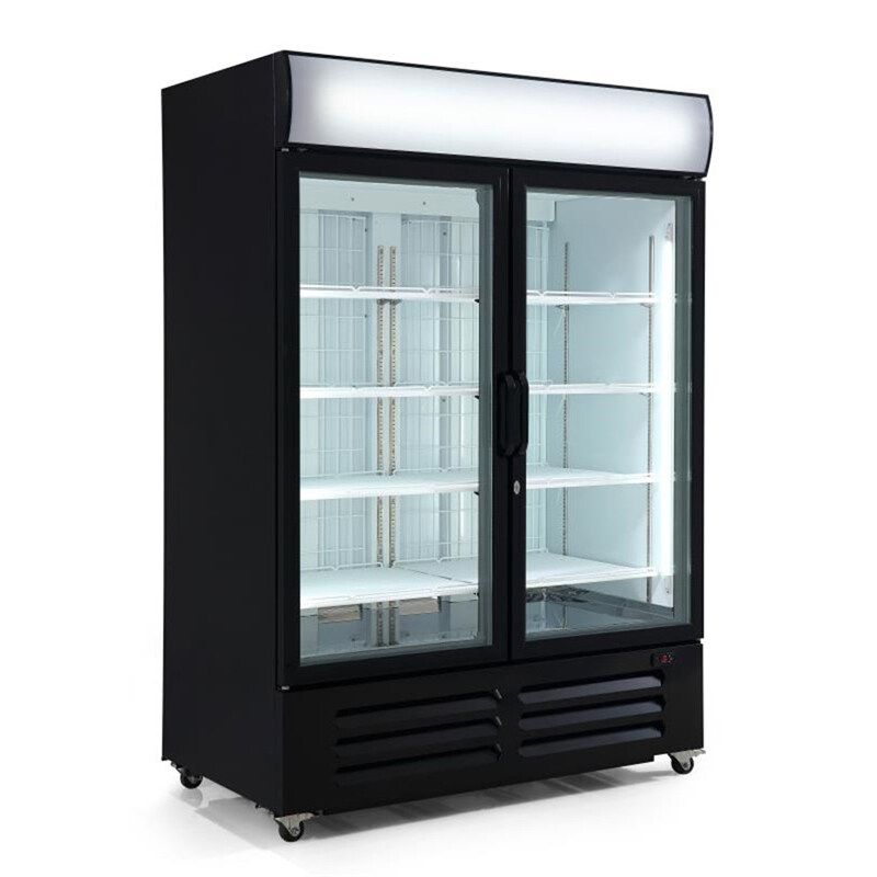 Double Door Upright Commercial Display Freezer