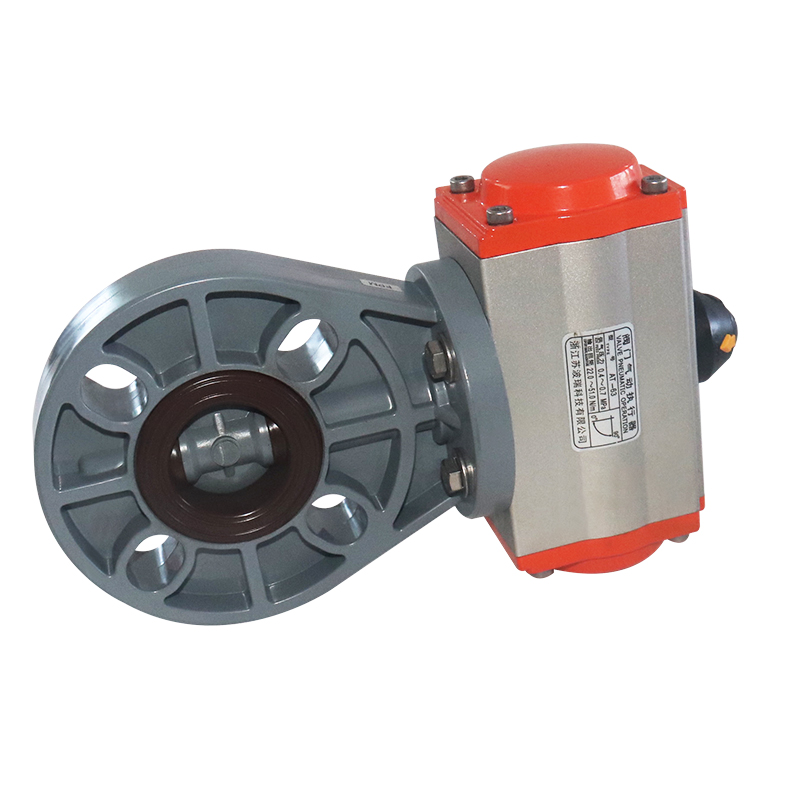 CPVC Industrial water GB ASTM GREY PVC-C PIPE AND FITTING Pneumatic Actuator Butterfly Valve 3
